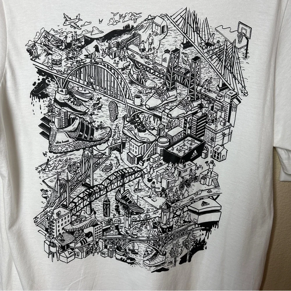 Adidas Amplifier Portland Men’s T-shirt PDX Ultra Boost Artwork